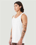 BELLA + CANVAS 3480CVC Unisex Heather CVC Tank - Solid White Blend - model side