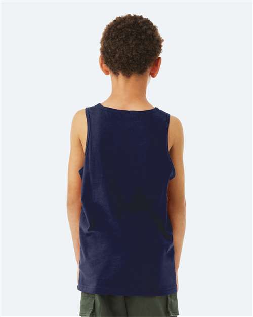 BELLA + CANVAS 3480Y Youth Jersey Tank - Navy - model back