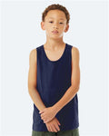 BELLA + CANVAS 3480Y Youth Jersey Tank - Navy - model front