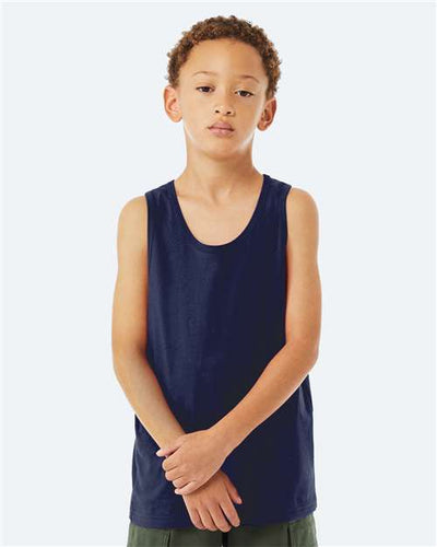 BELLA + CANVAS 3480Y Youth Jersey Tank - Navy - model front
