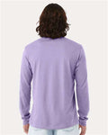 BELLA + CANVAS 3501CVC Heather CVC Long Sleeve Tee - Heather Dark Lavender - model back