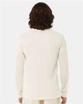 BELLA + CANVAS 3501CVC Heather CVC Long Sleeve Tee - Heather Natural - model back