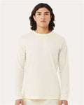 BELLA + CANVAS 3501CVC Heather CVC Long Sleeve Tee - Heather Natural - model front
