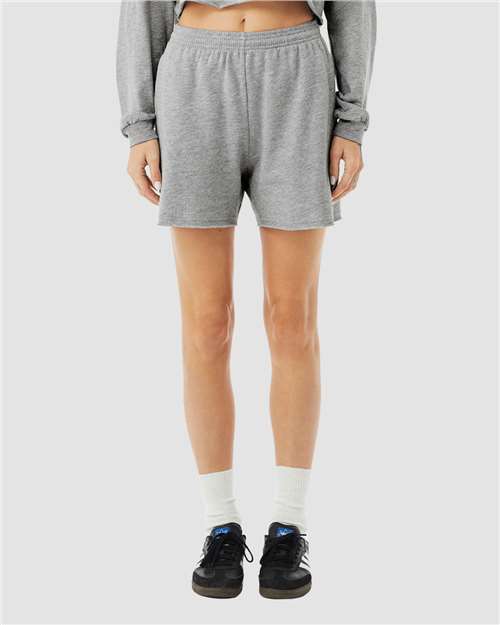 BELLA + CANVAS 3787 Women's Cutoff Shorts - Athletic Heather - model front