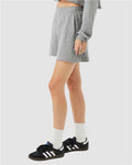 BELLA + CANVAS 3787 Women's Cutoff Shorts - Athletic Heather - model side