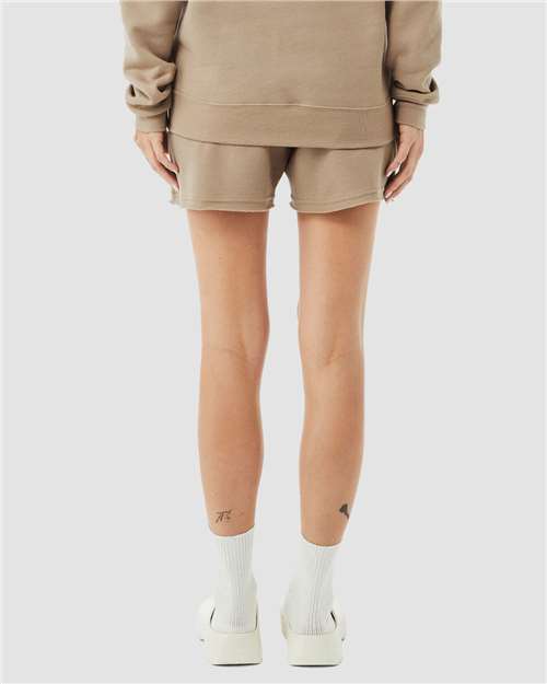 BELLA + CANVAS 3787 Women's Cutoff Shorts - Tan - model back