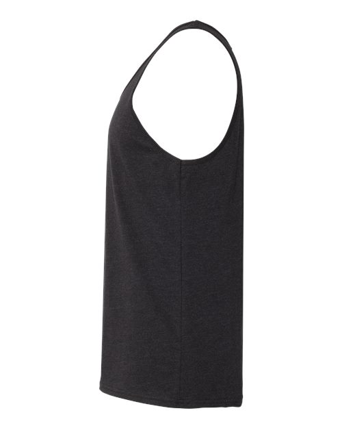 BELLA + CANVAS 3480CVC Unisex Heather CVC Tank - Black Heather - side
