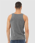 BELLA + CANVAS 3480CVC Unisex Heather CVC Tank - Deep Heather - model back