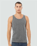 BELLA + CANVAS 3480CVC Unisex Heather CVC Tank - Deep Heather - model front