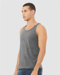 BELLA + CANVAS 3480CVC Unisex Heather CVC Tank - Deep Heather - model side