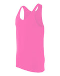BELLA + CANVAS 3480CVC Unisex Heather CVC Tank - Neon Pink - side