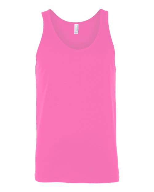 BELLA + CANVAS 3480CVC Unisex Heather CVC Tank - Neon Pink - front