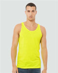 BELLA + CANVAS 3480CVC Unisex Heather CVC Tank - Neon Yellow - model front