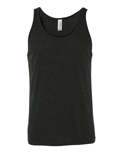 BELLA + CANVAS 3484 Unisex Triblend Tank - Charcoal Black Triblend - front