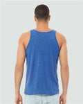 BELLA + CANVAS 3484 Unisex Triblend Tank - True Royal Triblend - model back