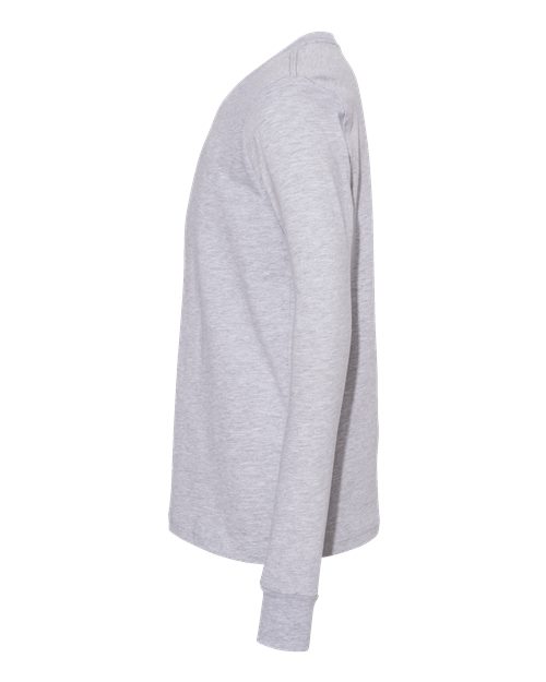 BELLA + CANVAS 3501YCVC Youth Heather CVC Long Sleeve Tee - Athletic Heather - side