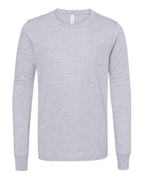 BELLA + CANVAS 3501YCVC Youth Heather CVC Long Sleeve Tee - Athletic Heather - front