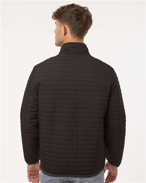 DRI DUCK 5303 Men's Keystone Quilted Pullover - Black - model back