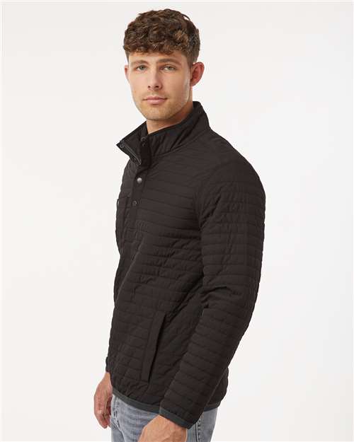DRI DUCK 5303 Men's Keystone Quilted Pullover - Black - model side