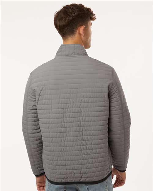 DRI DUCK 5303 Men's Keystone Quilted Pullover - Grey - model back