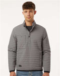 DRI DUCK 5303 Men's Keystone Quilted Pullover - Grey - model front