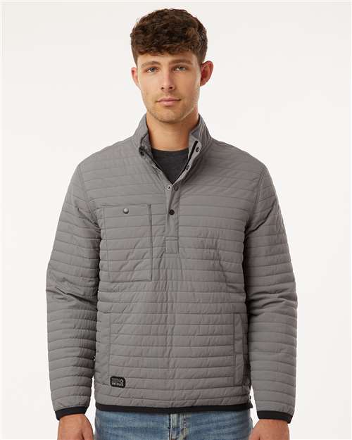 DRI DUCK 5303 Men's Keystone Quilted Pullover - Grey - model front