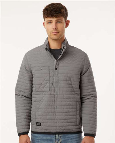 DRI DUCK 5303 Men's Keystone Quilted Pullover - Grey - model front