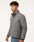 DRI DUCK 5303 Men's Keystone Quilted Pullover - Grey - model side