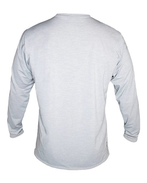 ANETIK MVLPRL8 Men's Low Pro Tech Long Sleeve T-Shirt - Alloy Heathered - back