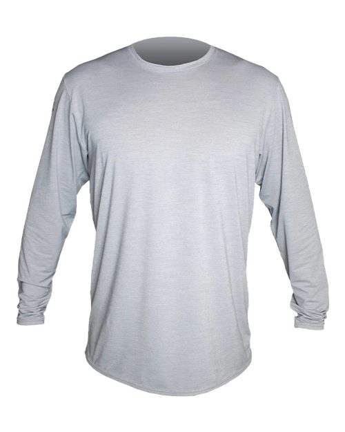 ANETIK MVLPRL8 Men's Low Pro Tech Long Sleeve T-Shirt - Alloy Heathered - front