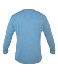 ANETIK MVLPRL8 Men's Low Pro Tech Long Sleeve T-Shirt - Bahama Heathered - back