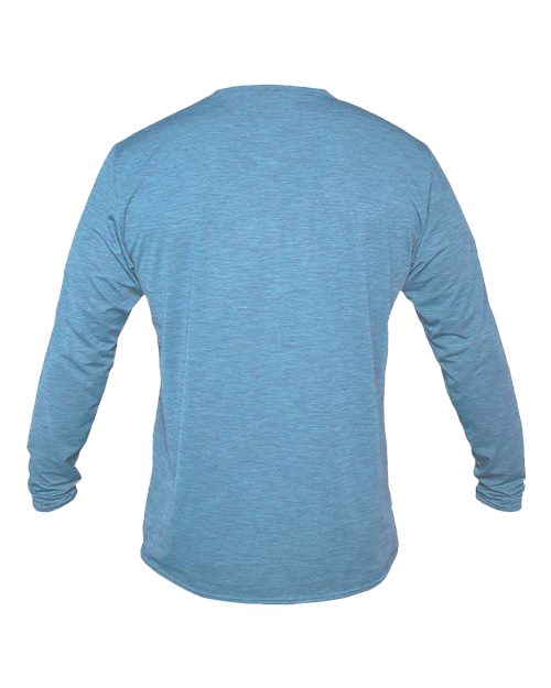 ANETIK MVLPRL8 Men's Low Pro Tech Long Sleeve T-Shirt - Bahama Heathered - back