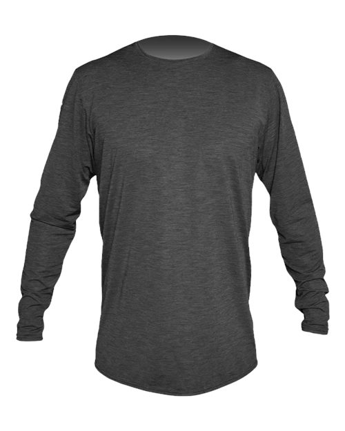ANETIK MVLPRL8 Men's Low Pro Tech Long Sleeve T-Shirt - Charcoal Heathered - front