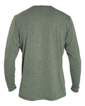 ANETIK MVLPRL8 Men's Low Pro Tech Long Sleeve T-Shirt - Dark Olive Heathered - back