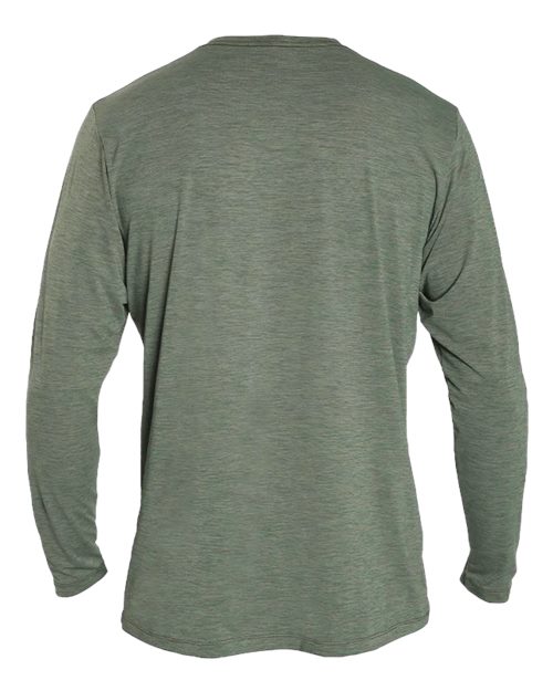 ANETIK MVLPRL8 Men's Low Pro Tech Long Sleeve T-Shirt - Dark Olive Heathered - back