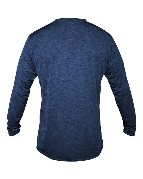 ANETIK MVLPRL8 Men's Low Pro Tech Long Sleeve T-Shirt - Navy Heathered - back