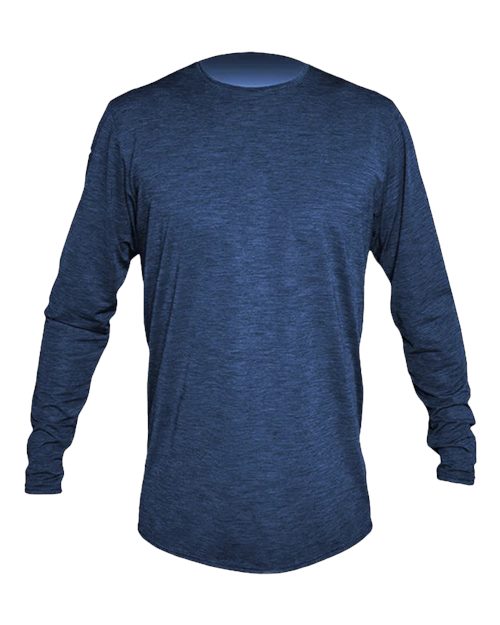 ANETIK MVLPRL8 Men's Low Pro Tech Long Sleeve T-Shirt - Navy Heathered - front