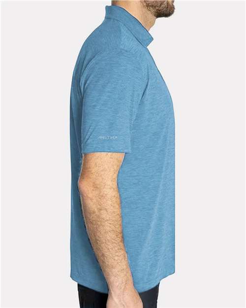 ANETIK MPLPRS0 Men's Low Pro Tech Polo - Bahama Heathered - model side