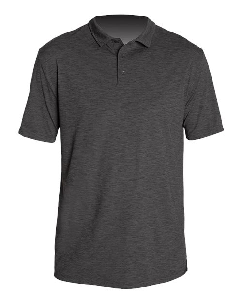 ANETIK MPLPRS0 Men's Low Pro Tech Polo - Charcoal Heathered - front