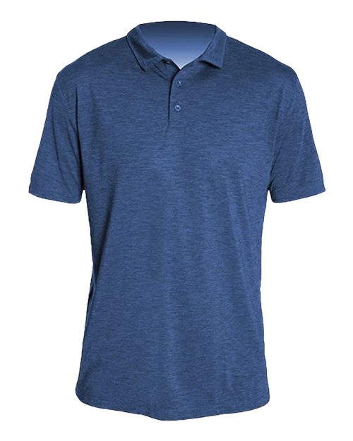 ANETIK MPLPRS0 Men's Low Pro Tech Polo - Navy Heathered - front