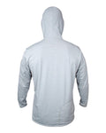 ANETIK MVLPRH8 Men's Low Pro Tech Hooded Long Sleeve T-Shirt - Alloy Heathered - back