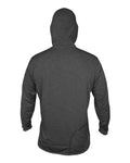 ANETIK MVLPRH8 Men's Low Pro Tech Hooded Long Sleeve T-Shirt - Charcoal Heathered - back