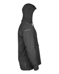 ANETIK MVLPRH8 Men's Low Pro Tech Hooded Long Sleeve T-Shirt - Charcoal Heathered - side