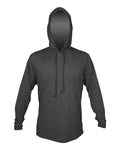 ANETIK MVLPRH8 Men's Low Pro Tech Hooded Long Sleeve T-Shirt - Charcoal Heathered - front