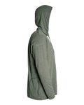 ANETIK MVLPRH8 Men's Low Pro Tech Hooded Long Sleeve T-Shirt - Dark Olive Heathered - side