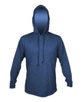 ANETIK MVLPRH8 Men's Low Pro Tech Hooded Long Sleeve T-Shirt - Navy Heathered - front