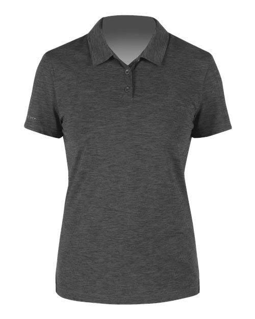 ANETIK WPBRZS1 Women's Breeze Tech Polo - Charcoal Heathered - front