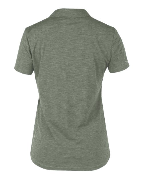ANETIK WPBRZS1 Women's Breeze Tech Polo - Dark Olive Heathered - back