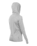 ANETIK WSBRZH0 Women's Breeze Tech Hooded Long Sleeve T-Shirt - Alloy Heathered - back