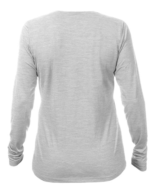 ANETIK WSBRZL0 Women's Breeze Tech Long Sleeve T-Shirt - Alloy Heathered - back